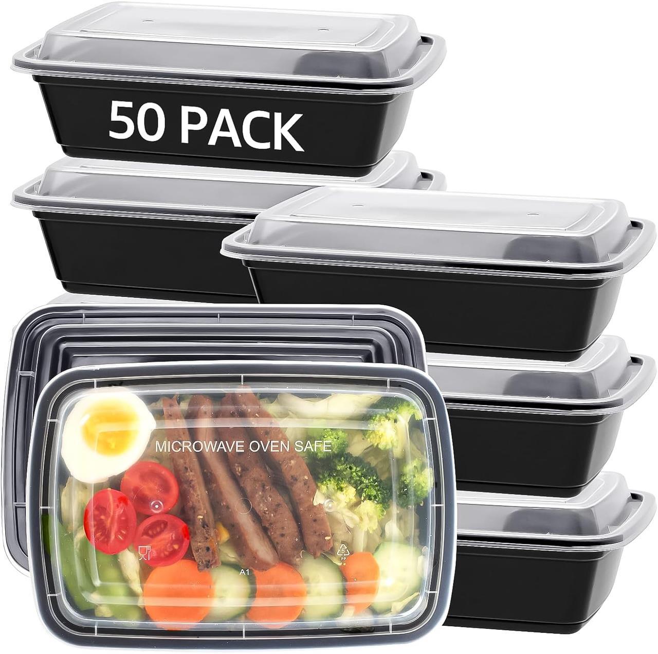 24 oz Food Storage Boxes Meal Containers BPA Free Microwavable Dishwasher Safe