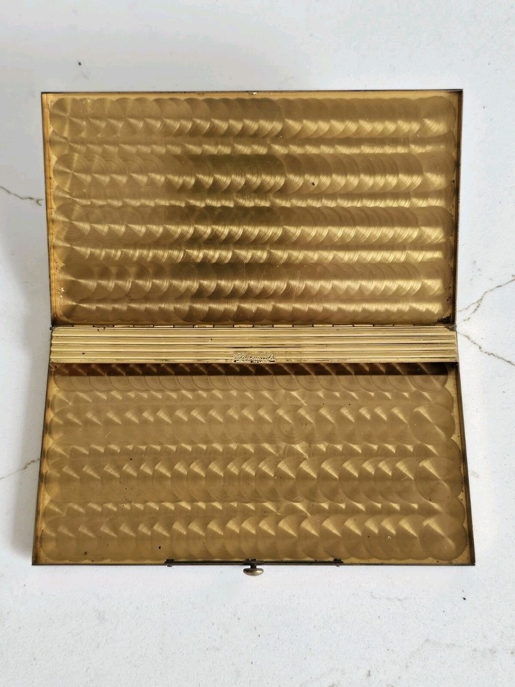 Vintage Wadsworth Solid Brass Cigarette Case Clock