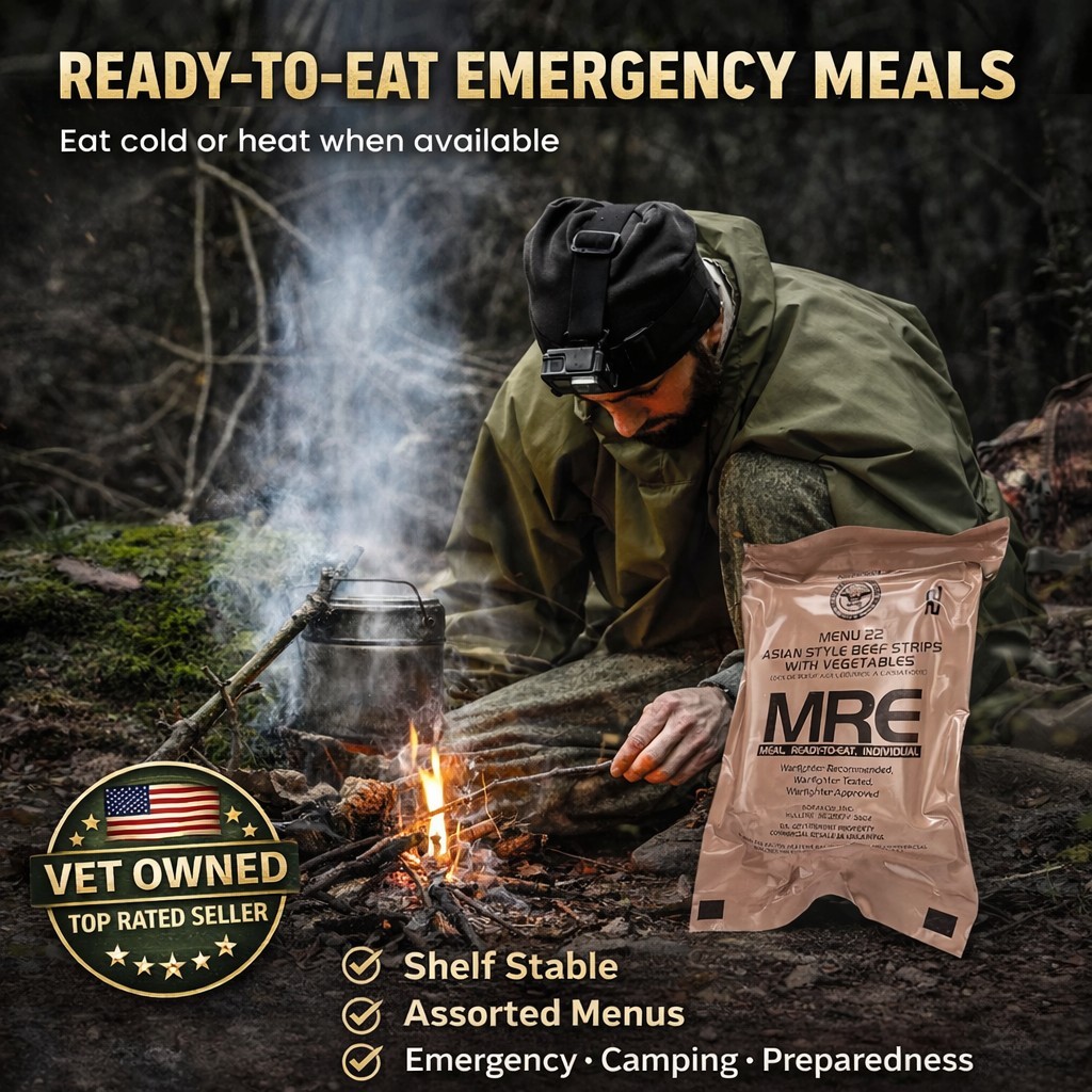2 Pack MRE Emergency Ready To Eat Meals – Storm & Power Outage Food USA