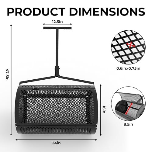 24-Inch All-Purpose Lawn Spreader – Time-Saving Solution for Rapid Compost,