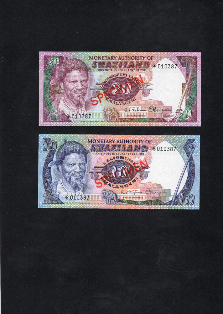 Swaziland COMPLETE 5 SPECIMEN SET 1974 UNC/d10