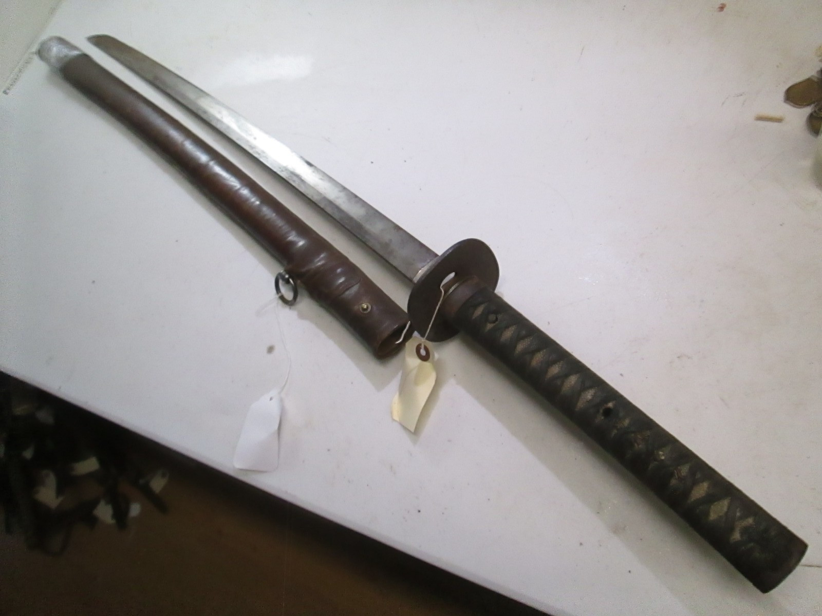 OVER 300 YEARS JAPANESE KATANA SAMURAI SWORD & SCABBARD LONG BLADE 27.75" #L10