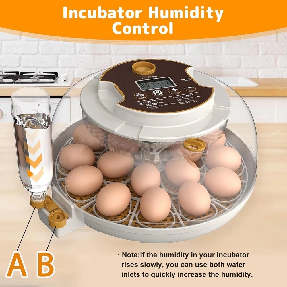 Incubators for Hatching Eggs,18 Egg Incubator with Automatic Egg Turning and ...