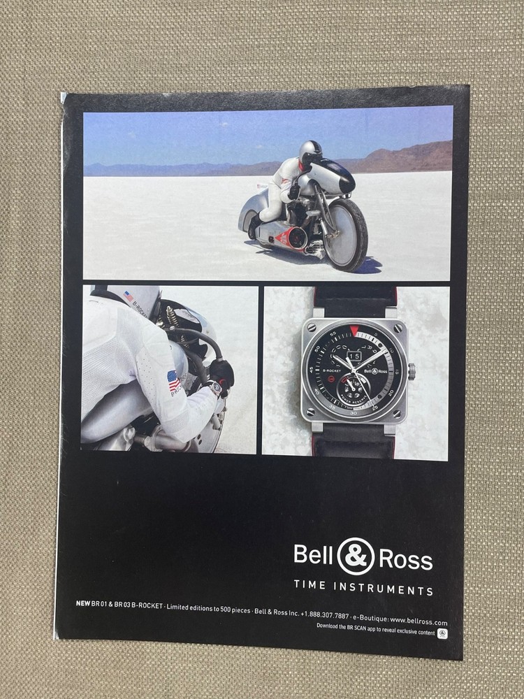 Bell & Ross BR01 BR03 B-Rocket magazine Advertisement ad