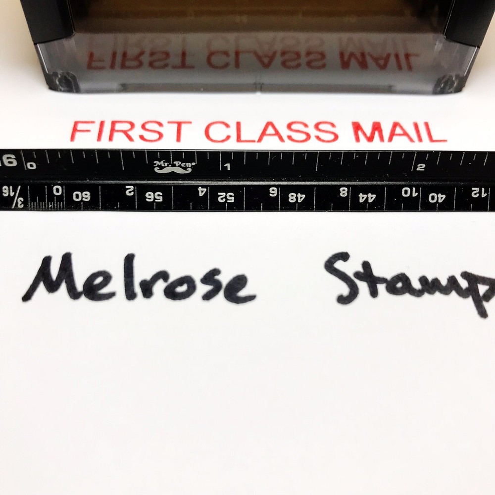 First Class Mail Self Inking Rubber Stamp Red Ink Ideal 4913