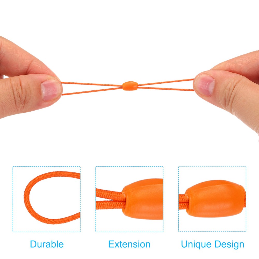 20 Pcs Zipper Pulls Replacement for Backpack Zipper Pulls Tab Cord, Orange