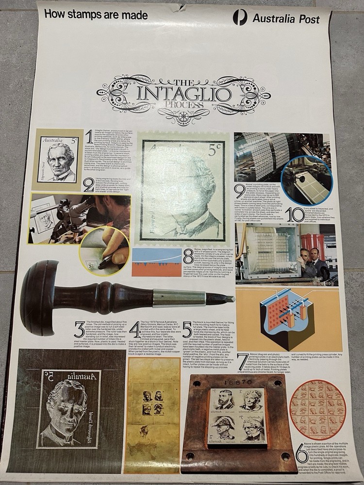 RARE FULL Set (5) Australia Post Stunning Posters Original Vintage 1970s