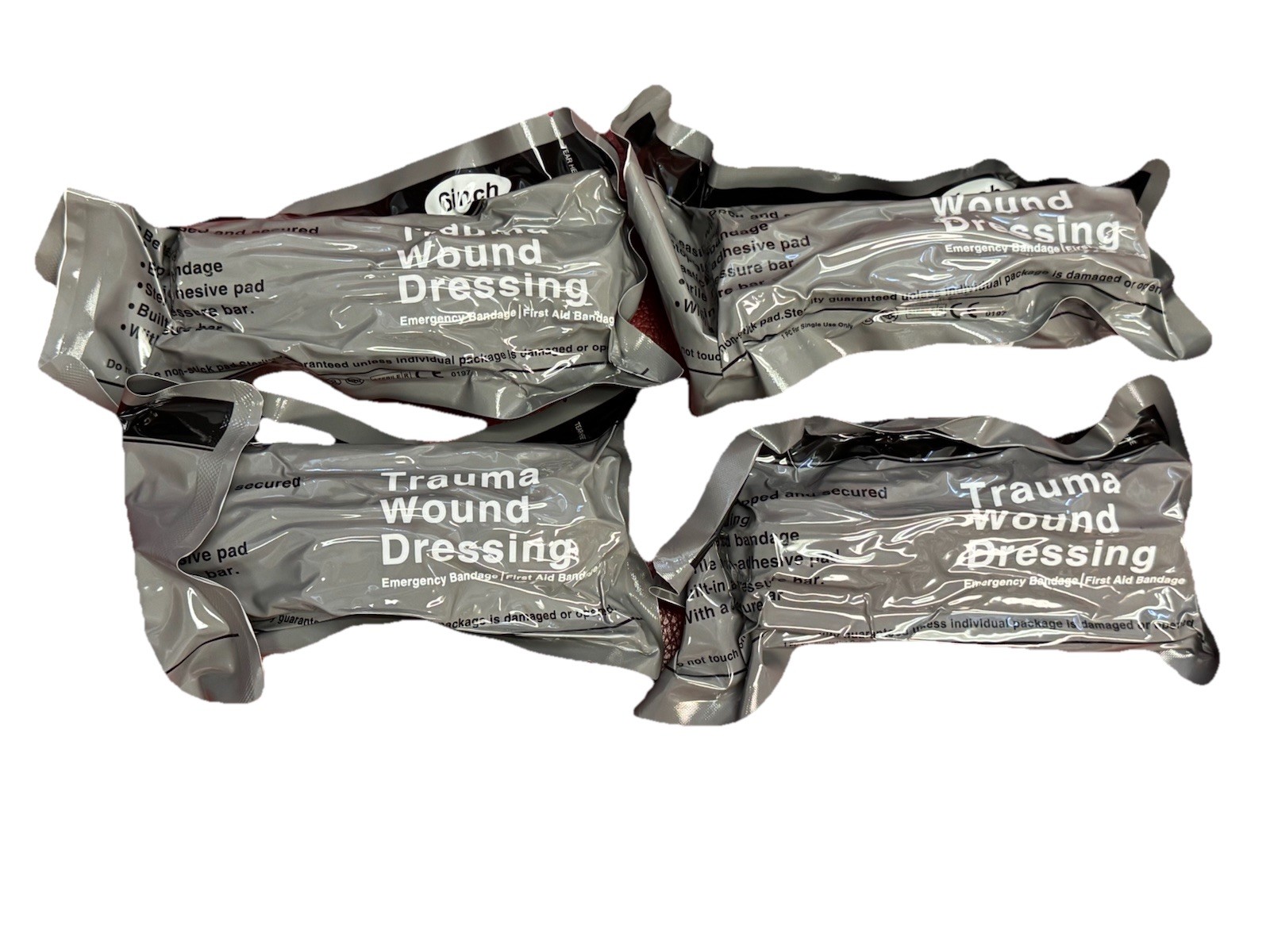 4-Pack – 6” Israeli-Style Emergency Trauma Bandages – Combat | Exp. 2030