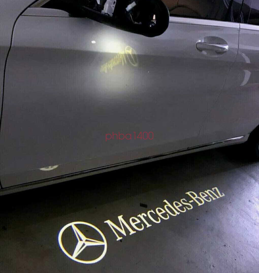 2x Side Mirror Laser Puddle Logo Light for Mercedes Benz B C E S GLB GLC AMG