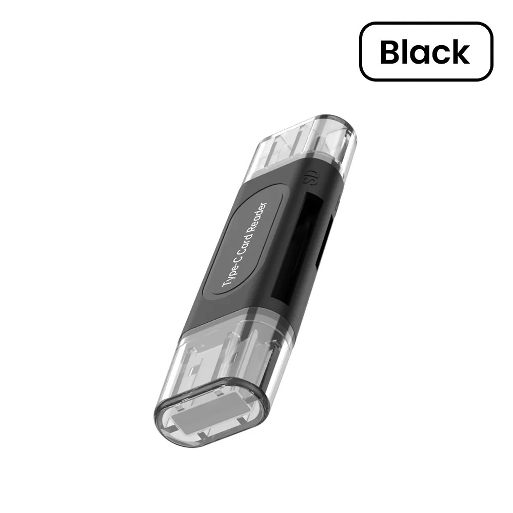 4-In-1 Multifunction USB TYPE-C Card Reader External Storage Black Stretch for M