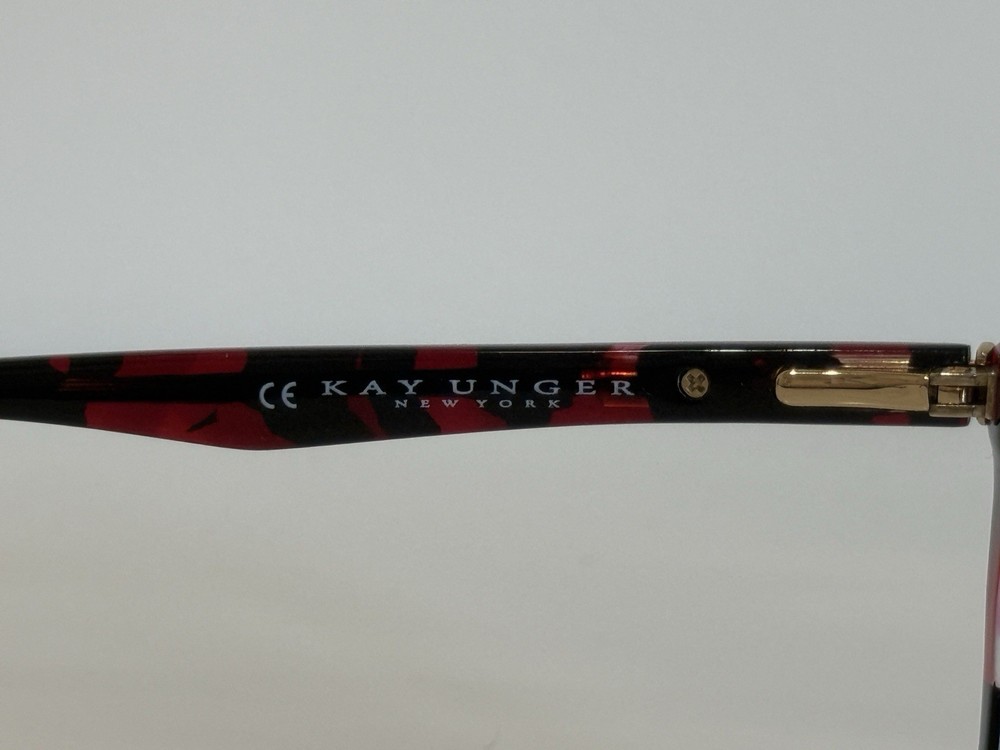 Kay Unger K237 Rectangle Red Eyeglasses Frame Only 55-16-145