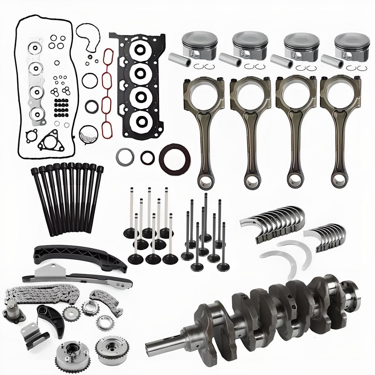 1.8L Engine Overhaul Rebuild Kit Crankshaft Rods Timing For Toyota Corolla 2ZRFE