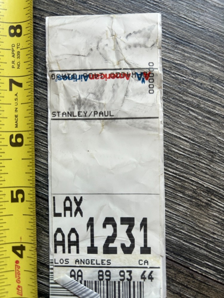 KISS Reunion Tour Concert PAUL STANLEY Luggage Tag Airlines LAX Vintage Kiss