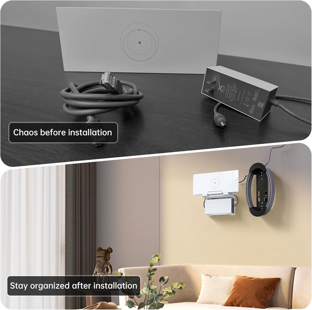 Durable Starlink Gen 3 Cable Management Solution, Wall Mountable - Black