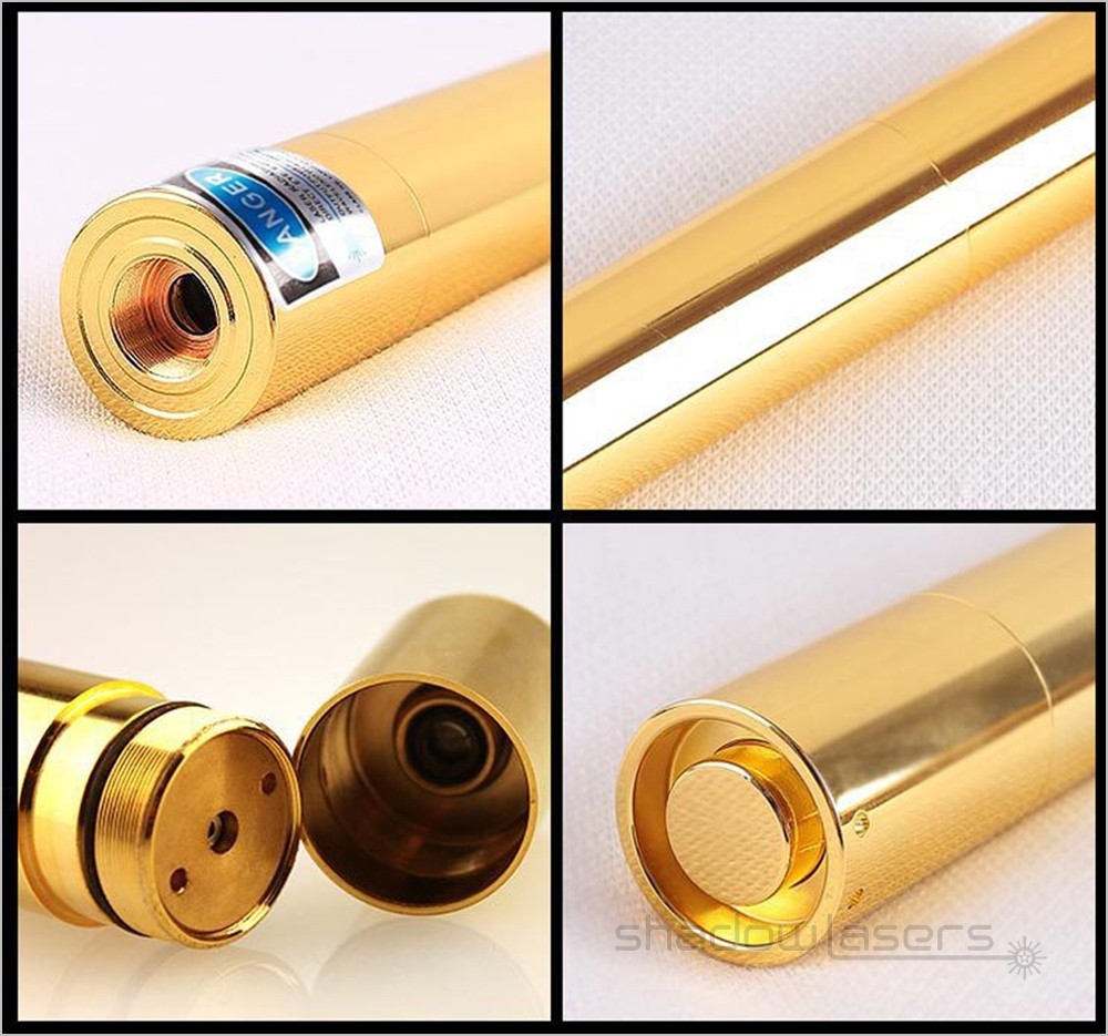 Blue Laser Pointer 450nm Adjustable Focus Flashlight Visidle Beam Laser+Case US