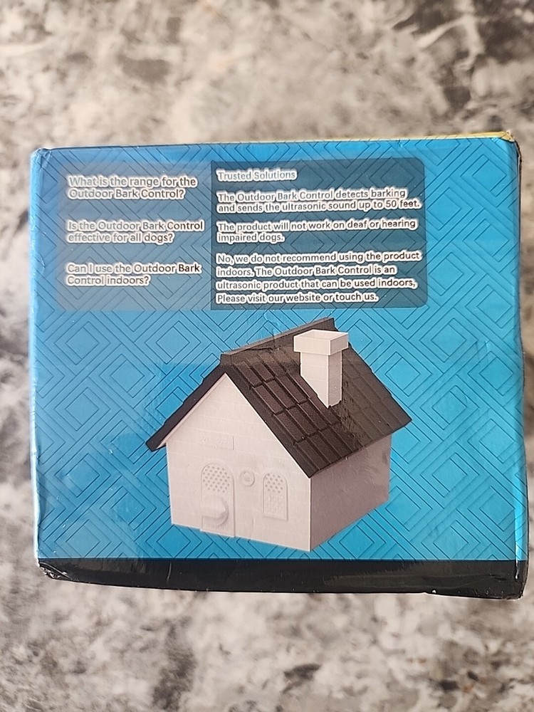 Sonic Bark Control Device with Decorative Touch! Small House Open Box