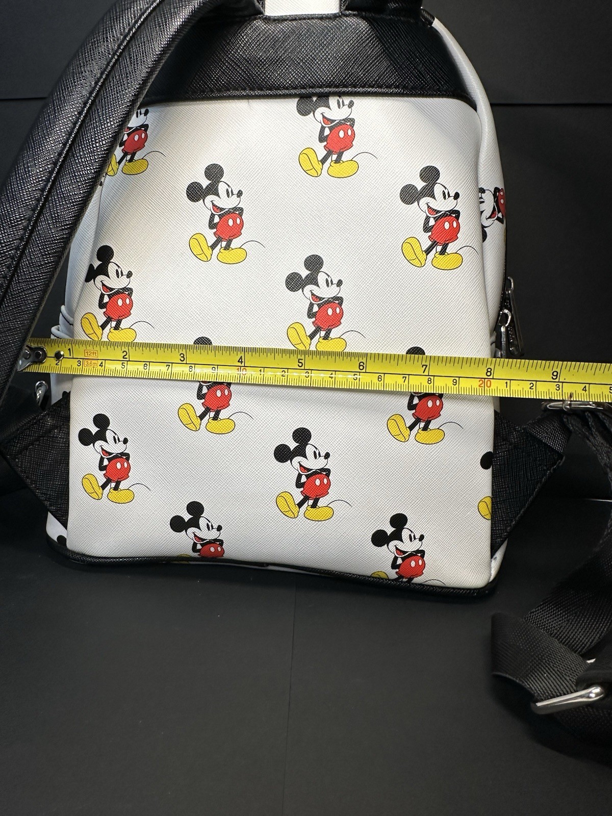 Loungefly Disney Classic Mickey Mouse Mini Backpack White Red Adjustable Straps