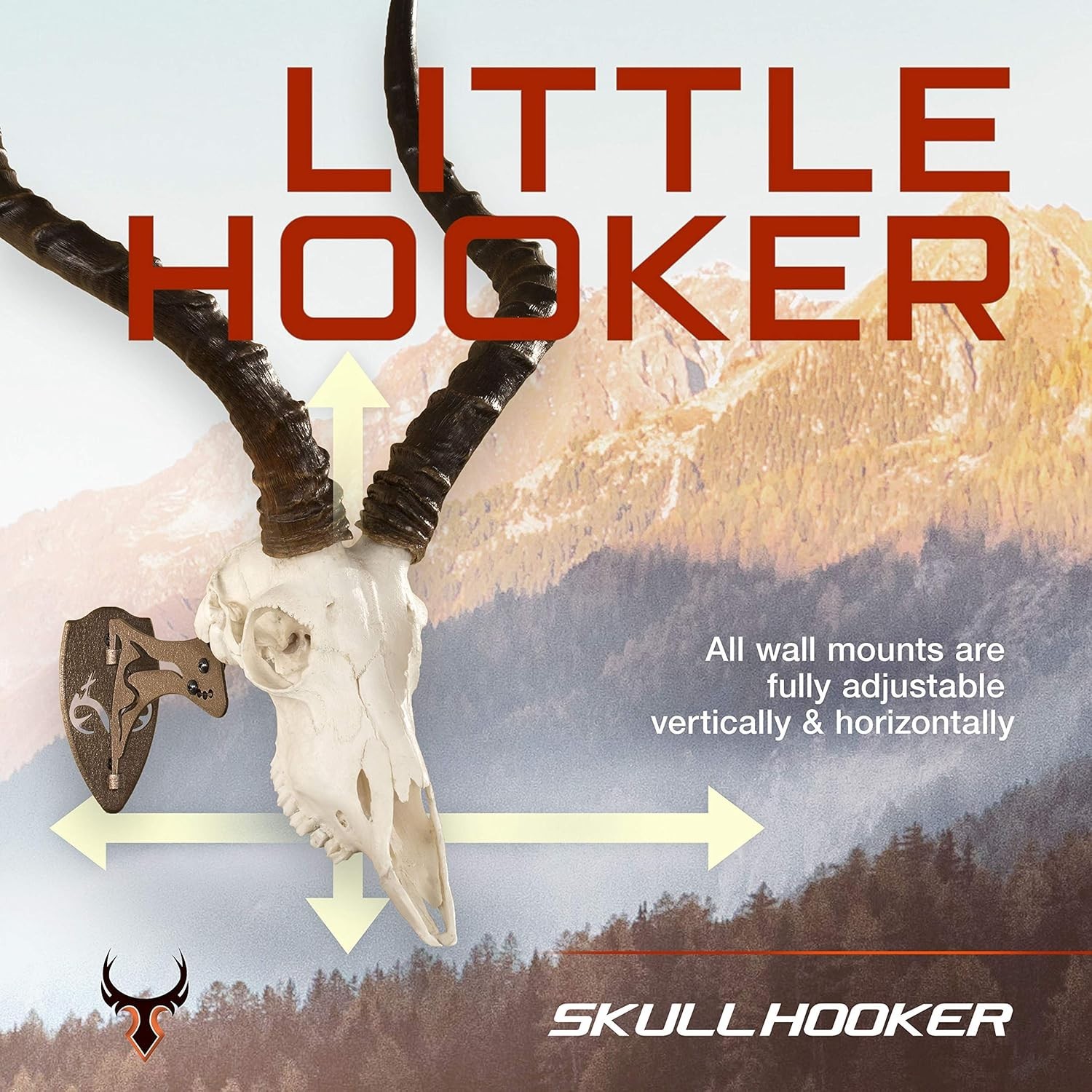 Skull Hooker Little Hooker Trophy Mount-Perfect Kit for Hanging &Mounting Skulls