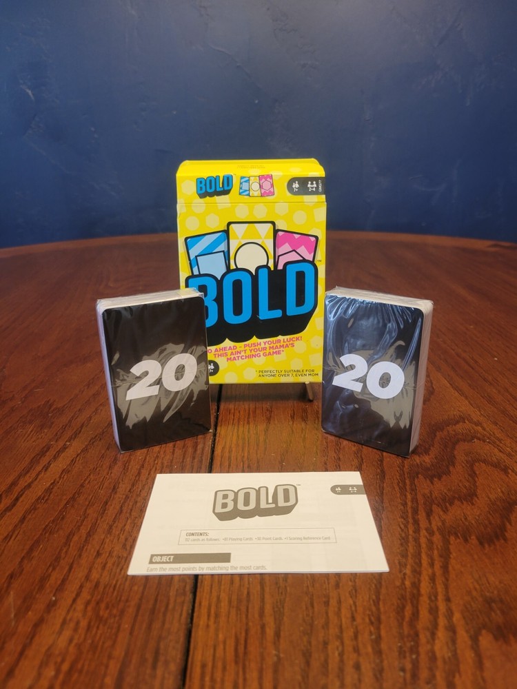 Bold Game Matching Card Mattel Game