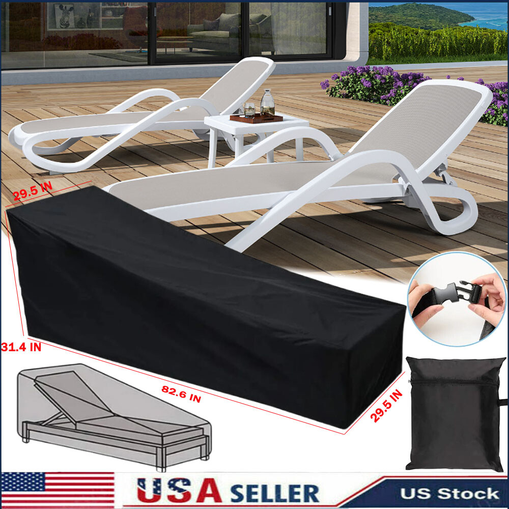 Patio Chaise Lounge Cover Waterproof Heavy Duty Outdoor Furniture Chair Cover US