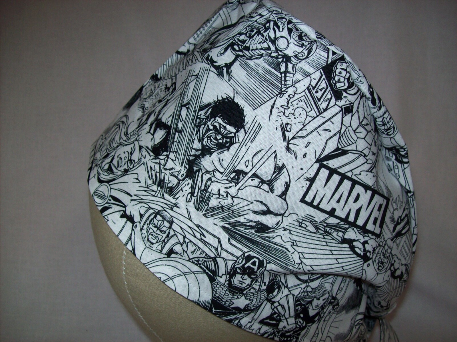 Men/Women Surgical Scrub Cap Lined Comic  100% Cotton