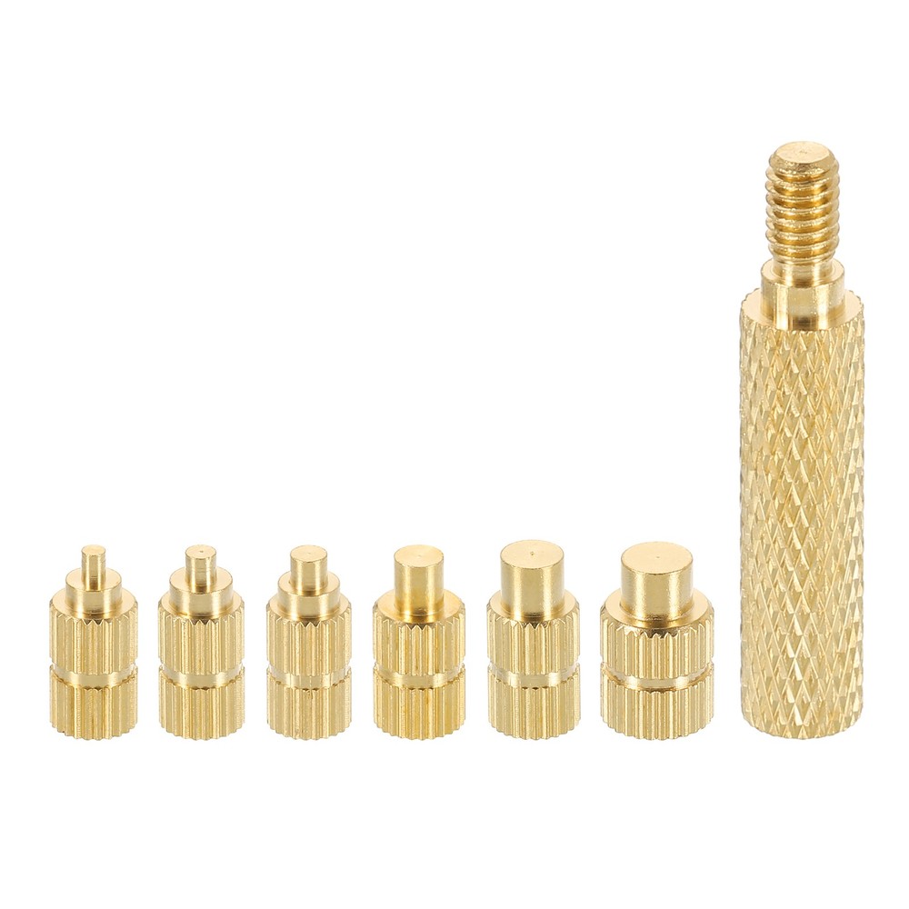7 Pcs Brass Heat Set Insert Tips for Threaded Inserts M2 M2.5 M3 M4 M5 M6