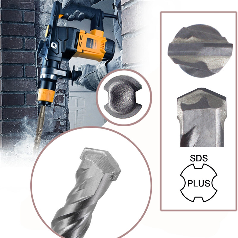 SDS Plus Carbide Tip Rotary Hammer Drill Bit Set for Concrete, 60pcs