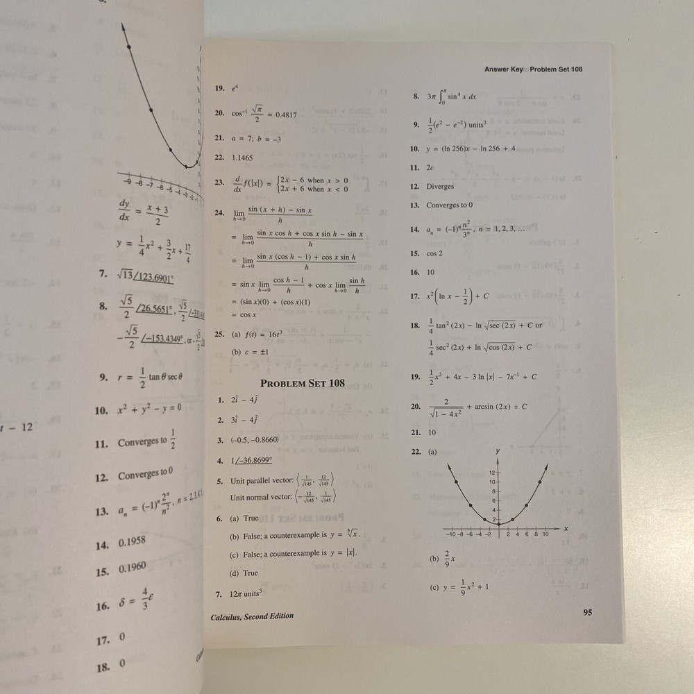 Saxon Calculus with Trigonometry and Analytic Geometry, Answer Key - Like New