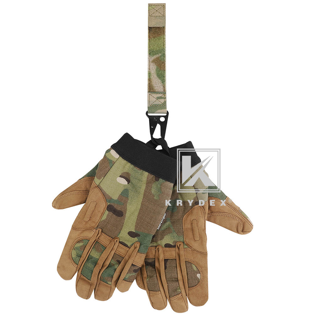 KRYDEX Tactical Hook Strap Clip Keychain Carabiner for MOLLE Belt/Tactical Vest