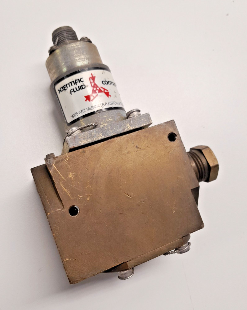 Surplus - Scientific Fluid Controls Brass Solenoid Valve - Rocket Engine NASA