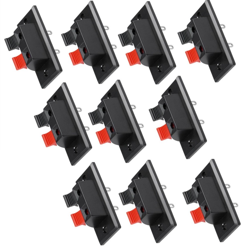 10Pack Push Release Type 2 Terminal Speaker Connector Plate Block Rated Load