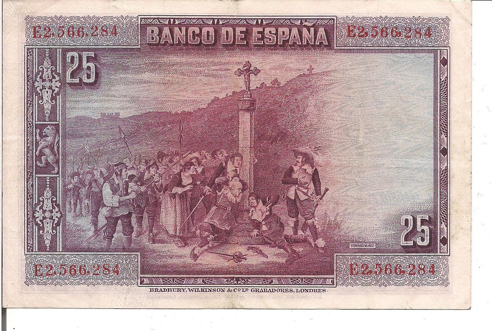 SPAIN, 25 PESETAS, 1928