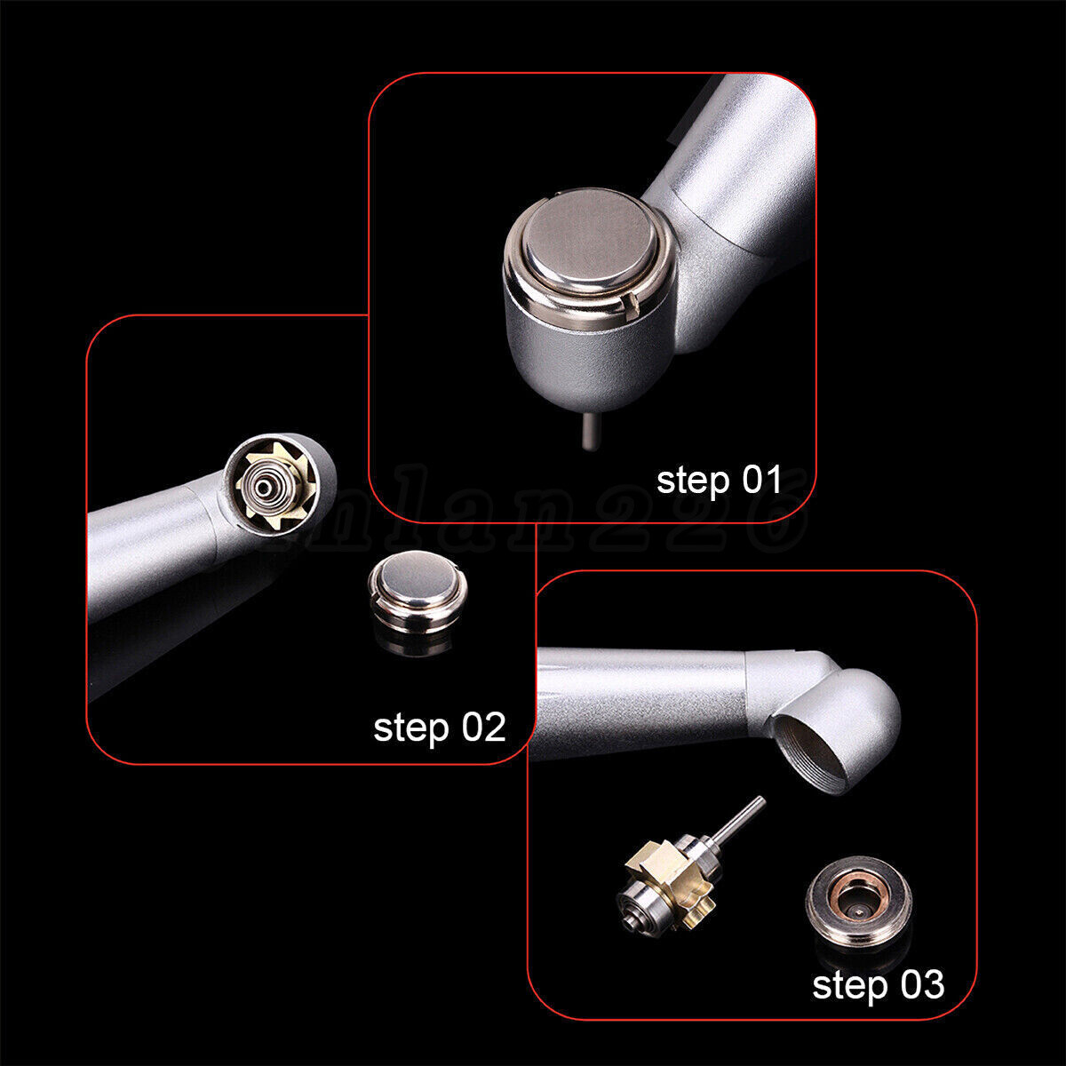 Yabangbang Dental 45 Degree Surgical High Speed Handpiece Push Button 4Hole WCA4