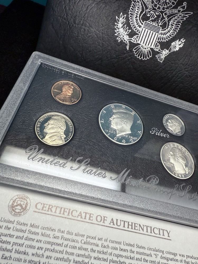 1992 United States Mint Silver Proof Set.