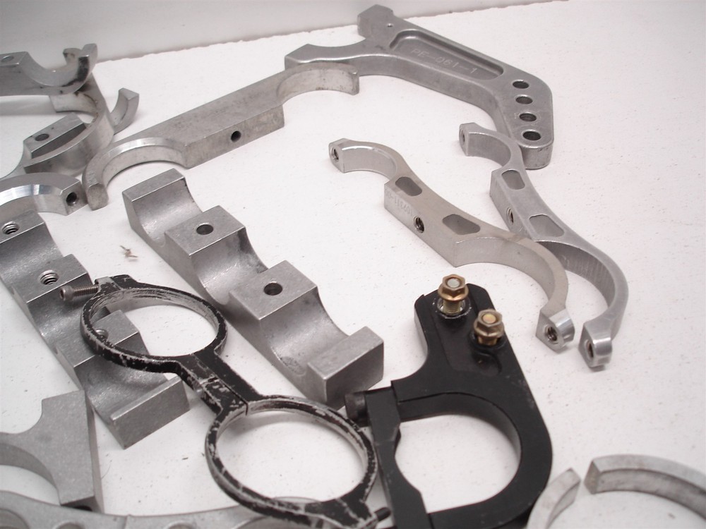 BULK 138pcs BILLET ASSORTED FIREBOTTLE / HARD LINE MOUNTING BRACKETS CLAMPS