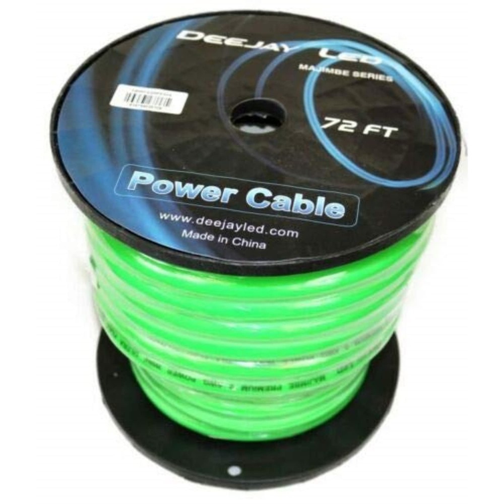 Deejay LED 72 Foot Zero Gauge Thick Type Power Cable for Heavy Current Usage