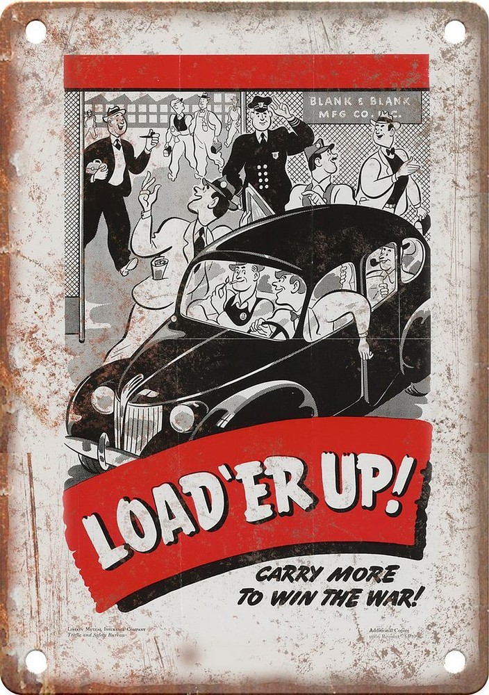 Keep em' Pulling WWII Propaganda Poster 12" X 9" Reproduction Metal Sign M237