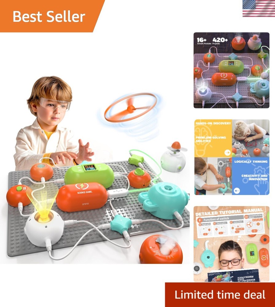 Ultimate STEM Science Kit for Ages 3-12 - 420+ Projects, No Soldering Required