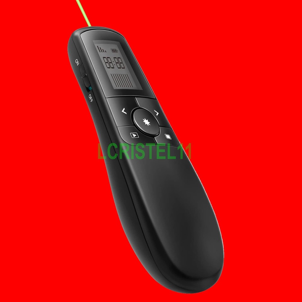 Amazon Basics Wireless 2.4 GHz Green Laser Pointer Presenter Windows 11 & Mac OS