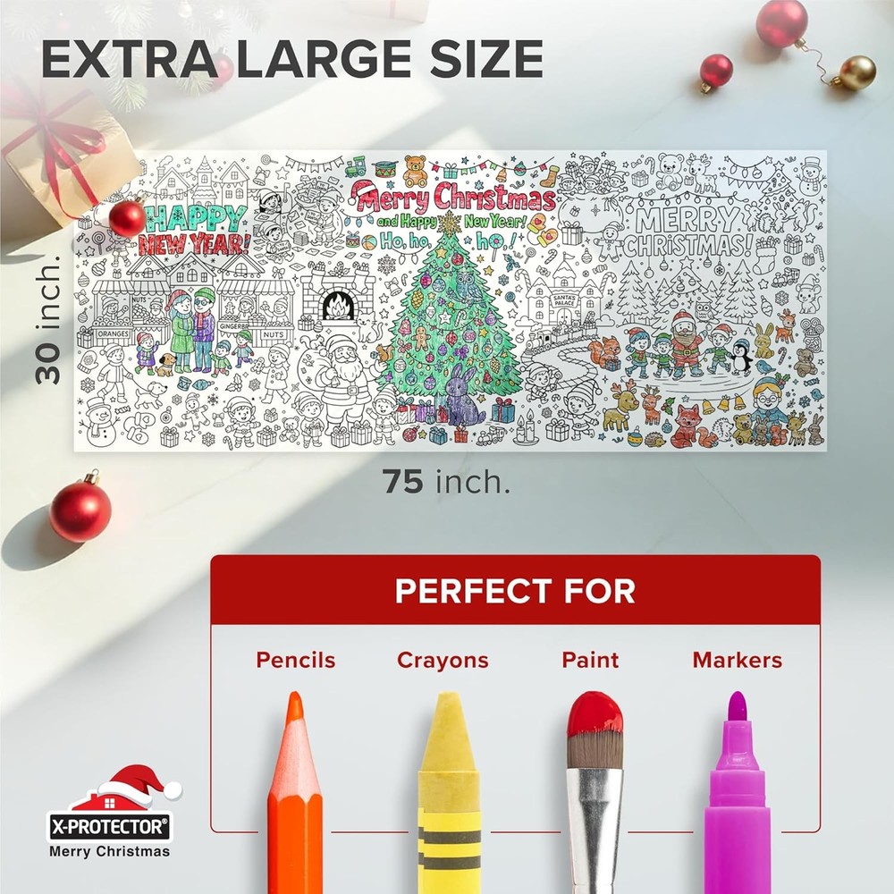 X-Protector Christmas Giant 75" x 30" (Rectangular), (Sheet)