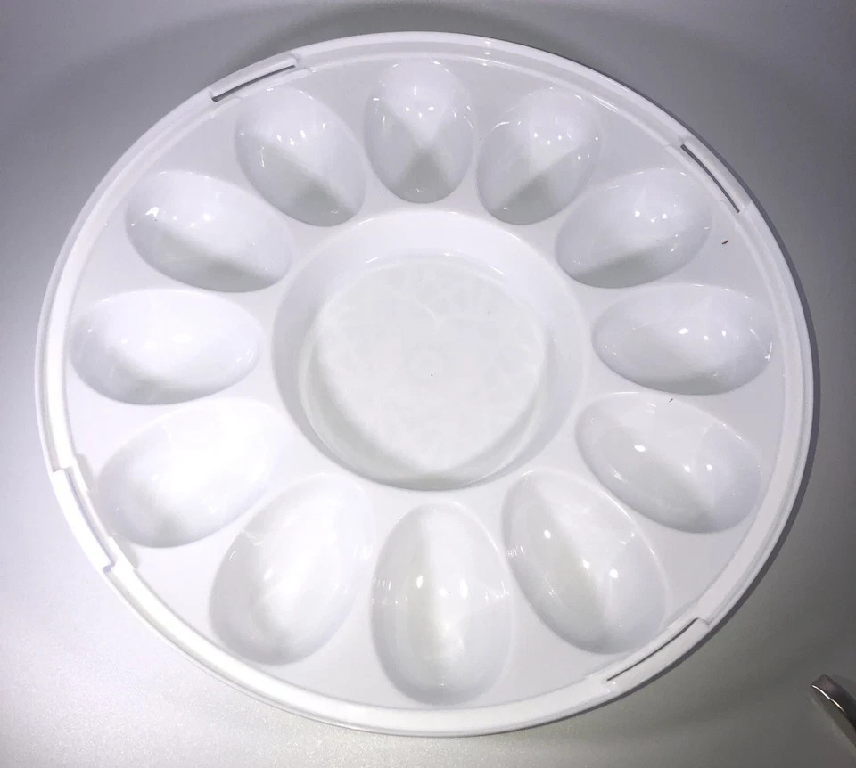 Sure Fresh Deviled Egg Carrier Container & Lid Reusable Holds 12 Eggs Portable