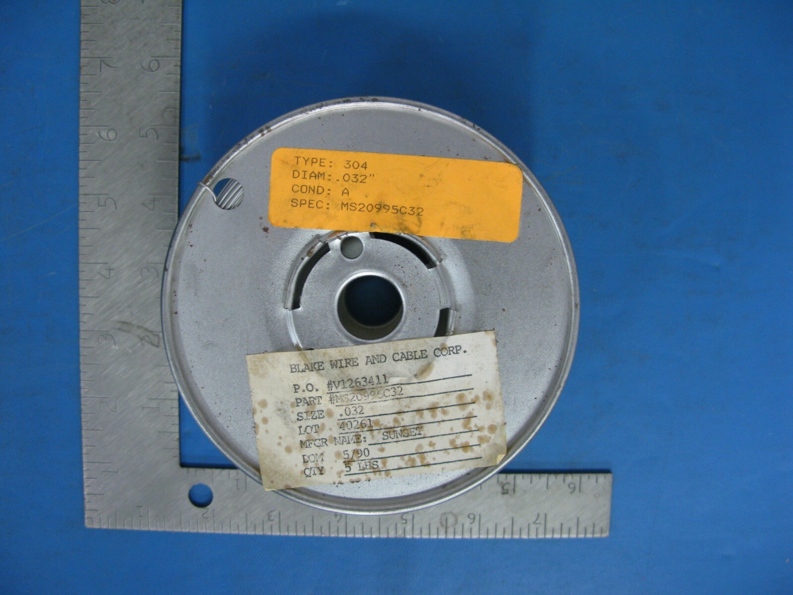 New MS20995C32 304 Stainless Steel Safety Lock Wire .032 Diameter 5 lb Roll