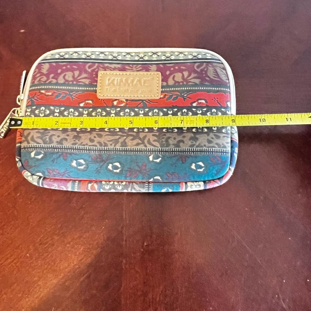 Kinmac Floral Patterned Zippered Pouch Multicolor 9" X 7" Protective Case