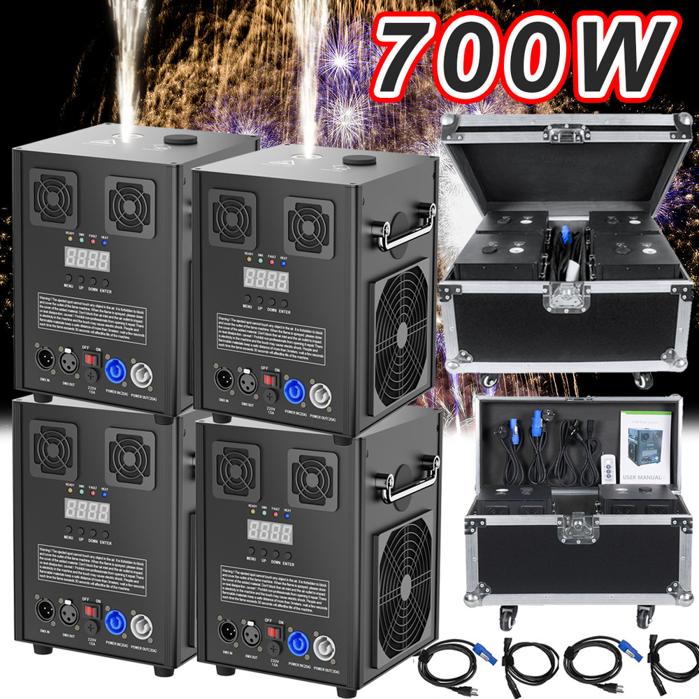 4PCS 700W Large Cold Spark Firework Machine Stage Effect DMX Machine Party Disco