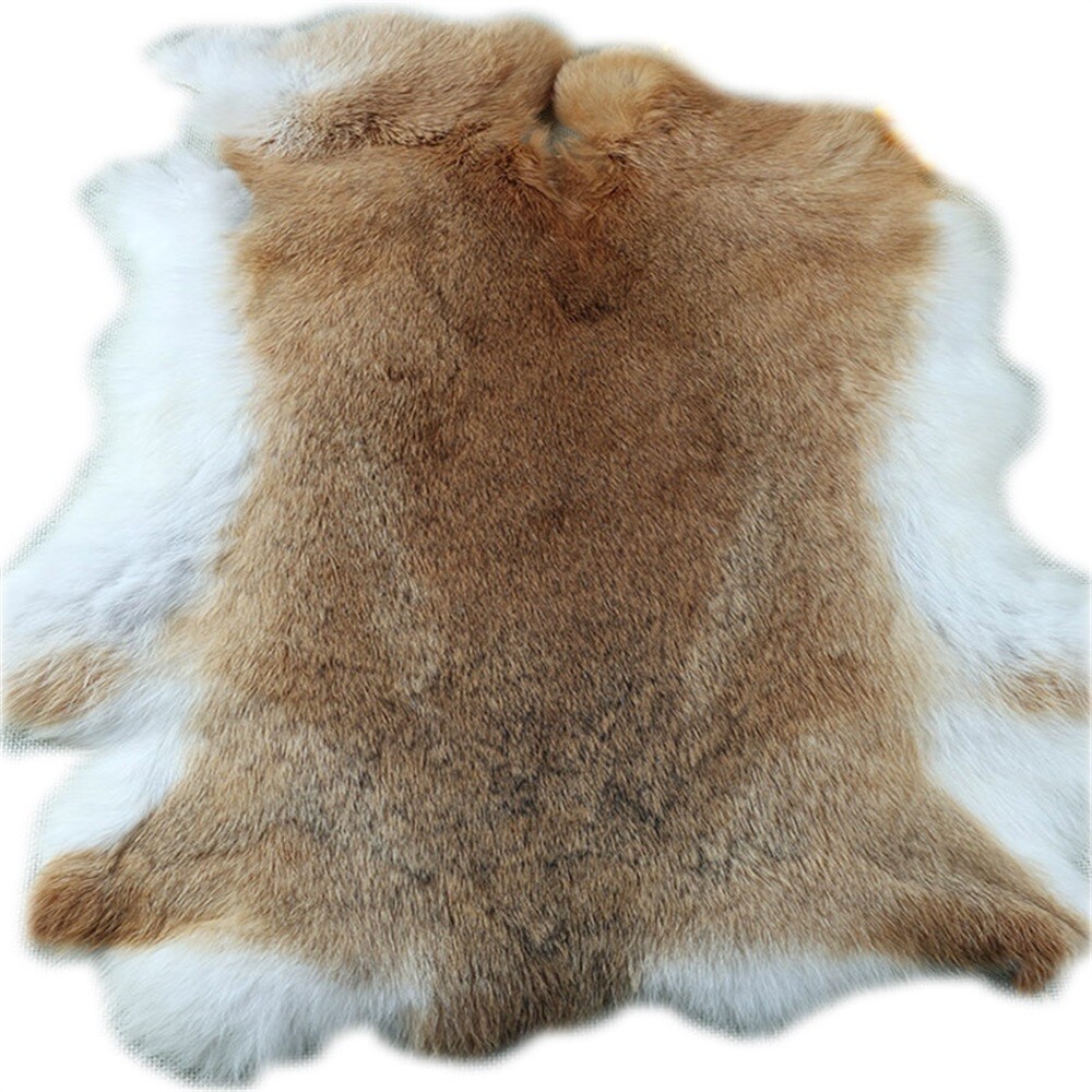 1 X Tanned Rabbit Skin Hide Pelt For Craft Animal Fur Decor Natural 8''-14''