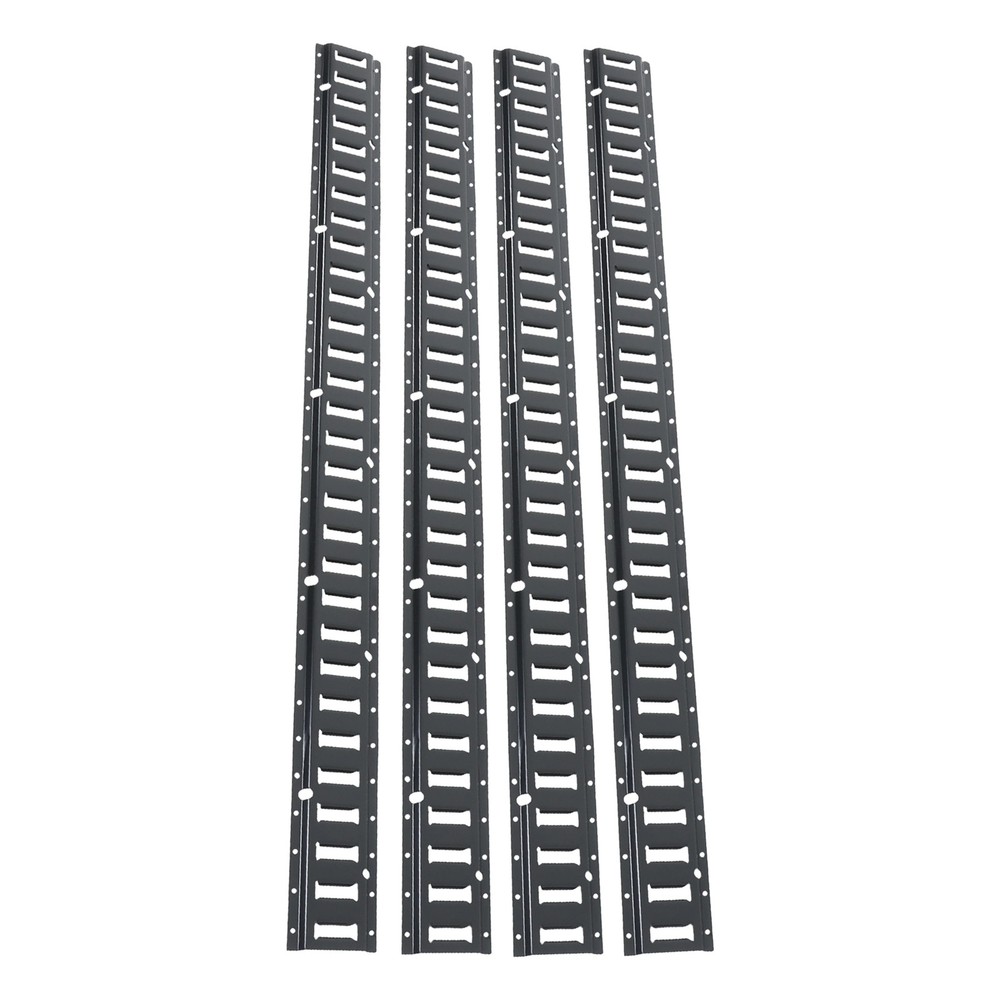 Black & Silver 24 Pack 60" E Track Rail Sections With Hardware Metal For Trucks