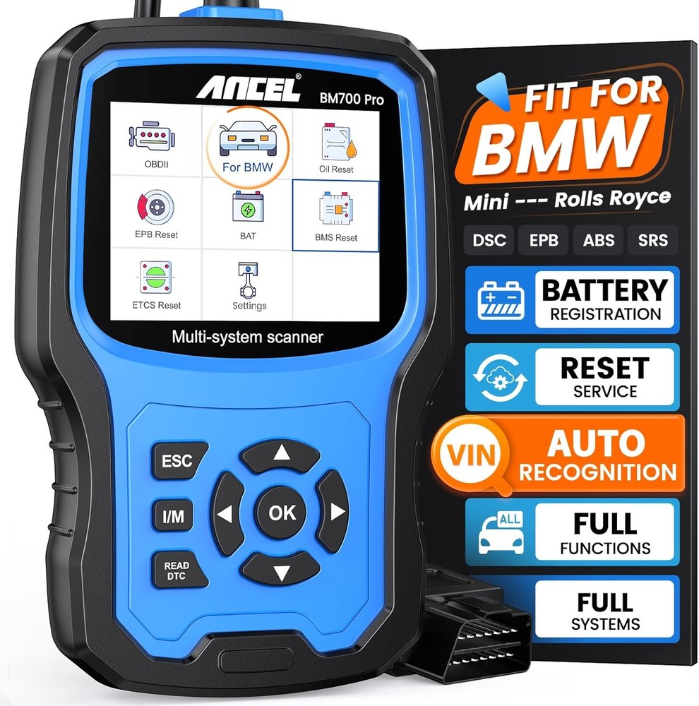 ANCEL BM700 Fit for BMW Scanner ABS Battery Registration Code Reader Diagnostic
