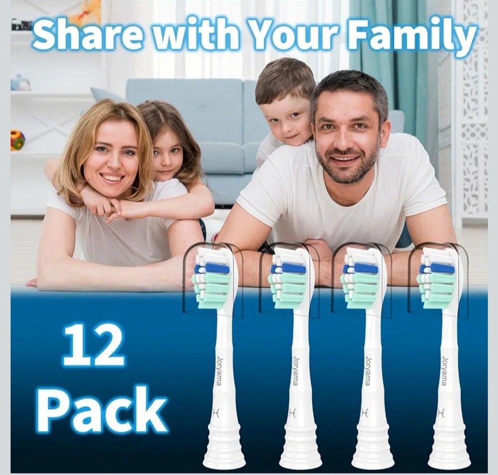Toothbrush Replacement Heads for Philips Sonicare Click-on Handles 12Pack