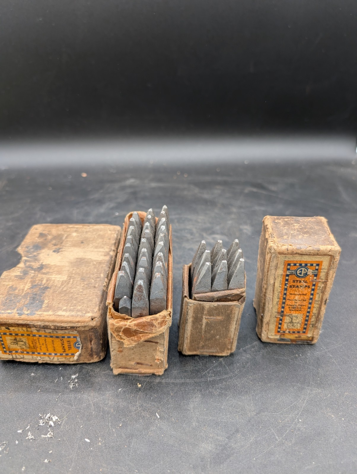 Vintage 1/16" Steel Letter/Number Stamp Punch Set Reversed - Read Description