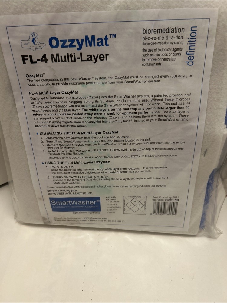 OzzyMat -Multi-Layer  FL-4 Ozzymat, For Smart washer System.